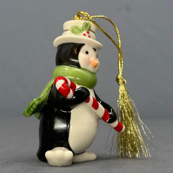 Lenox Very Merry Porcelain Ornament Set of 2 Snowman Penguin Holiday Christmas - Picture 7 of 16